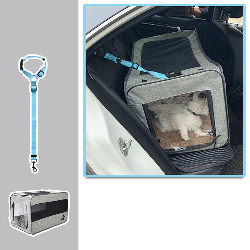 Foldable Pet Travel Carrier for Cats & Dogs — Locking Zippers