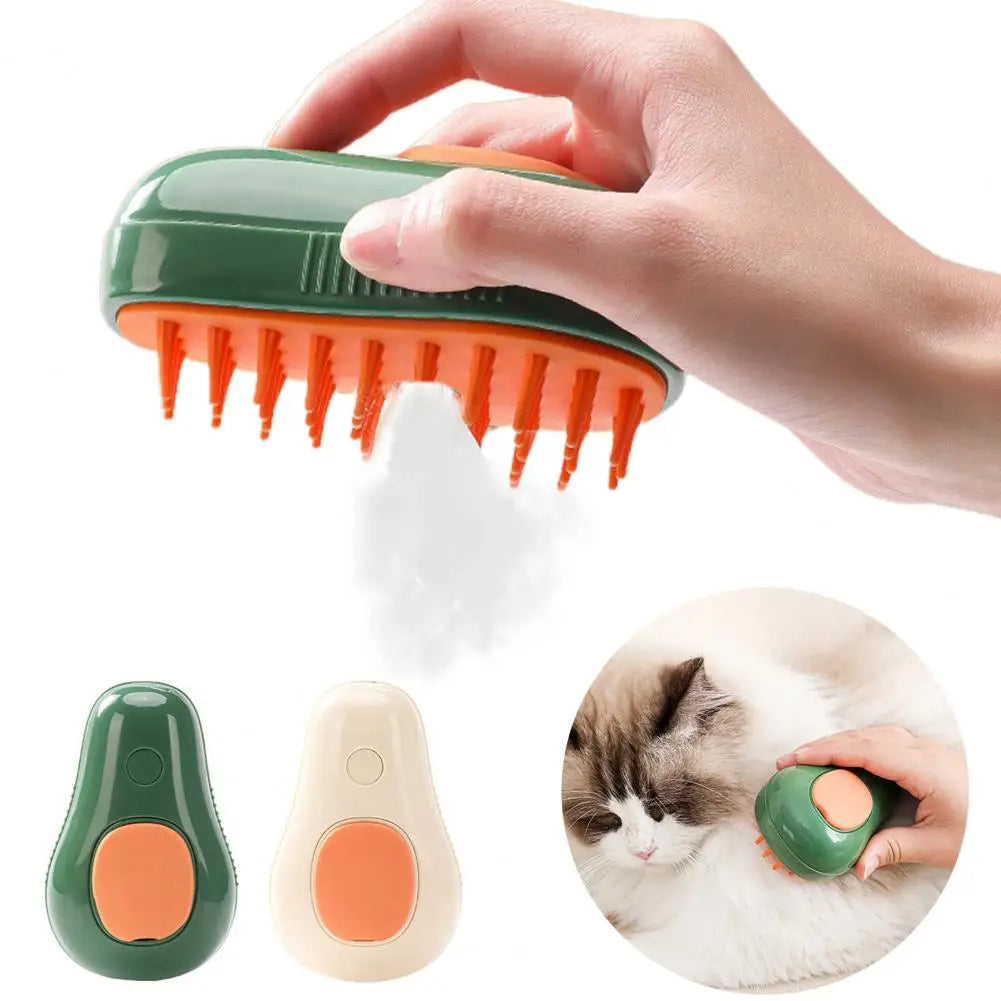 3-in-1 Steam Grooming Brush for Cats & Dogs — Self-Cleaning Spray Comb
