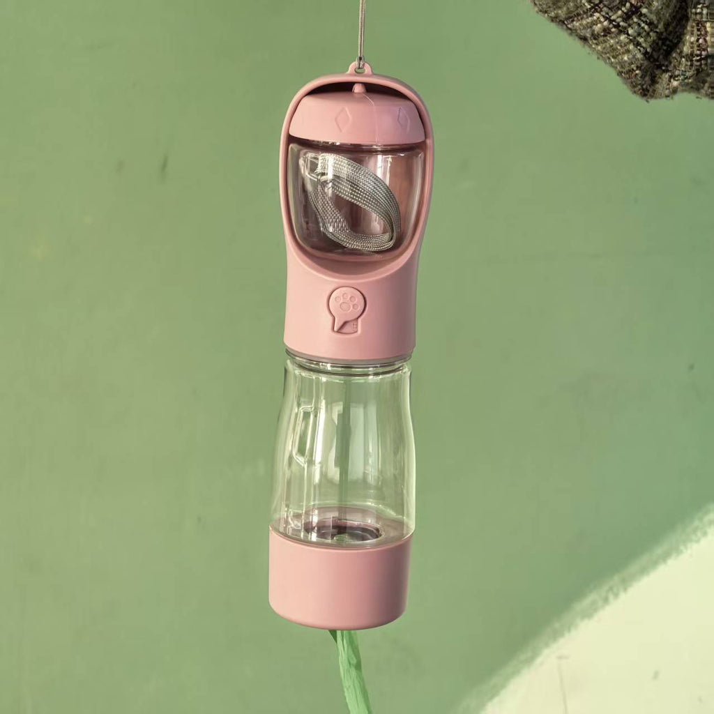 3-in-1 Walk & Feed Travel Bottle for Dogs — Water, Food & Waste Bags