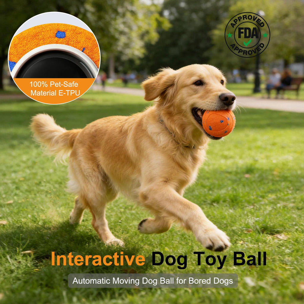 Self-Moving Dog Ball for Independent Play — Rechargeable & Chew-Resistant