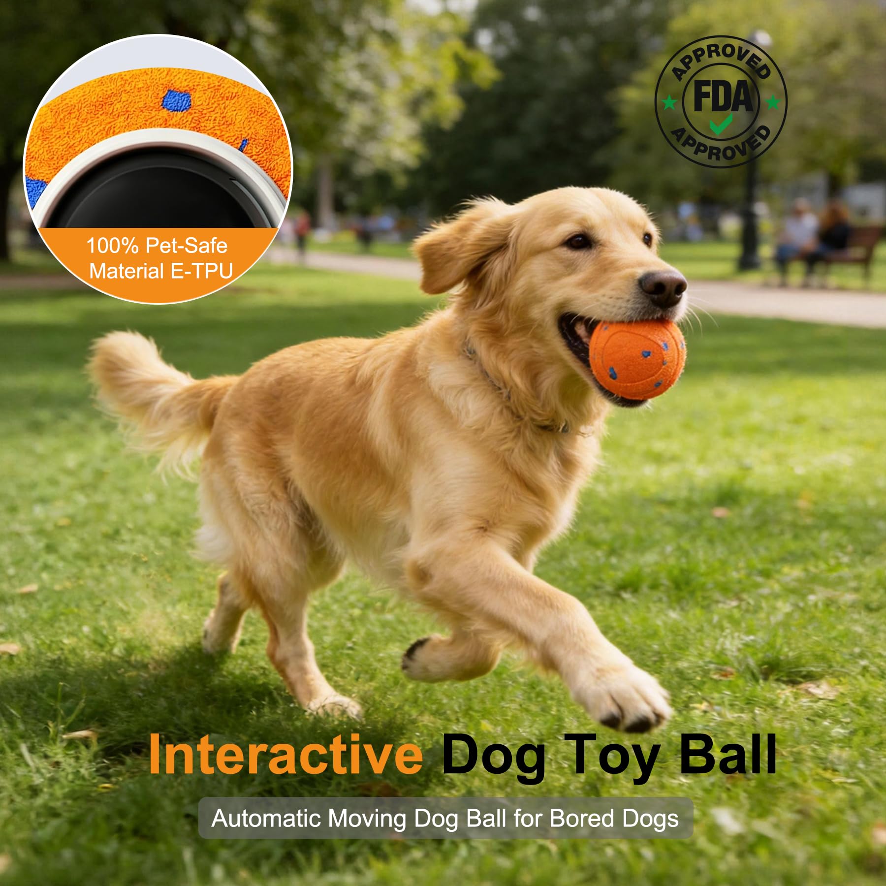 Self-Moving Dog Ball for Independent Play — Rechargeable & Chew-Resistant