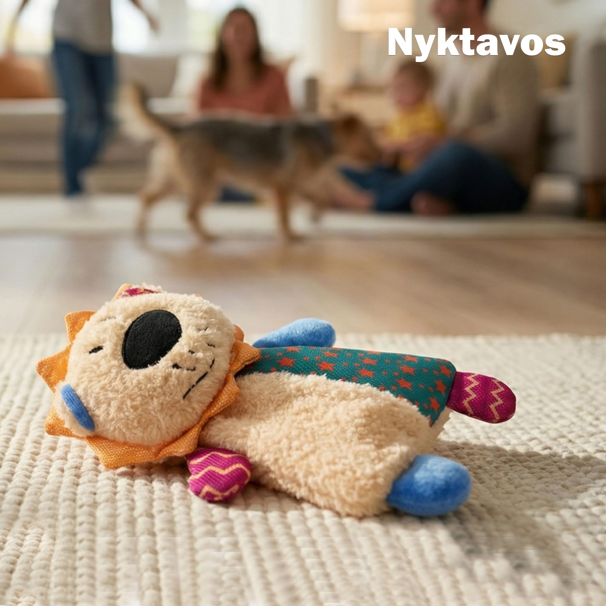 Crinkle & Squeak Plush Lion Toy for Small to Medium Dogs — Dual Squeakers