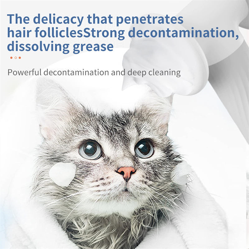 Foaming Bath Brush with Soap Dispenser for Dogs & Cats — Self-Lathering