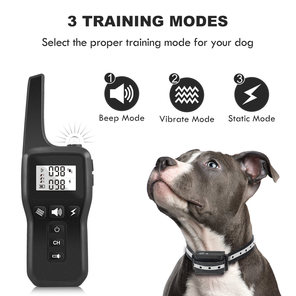 Long-Range Dog Training Collar with Vibration & Tone — 1000m Remote