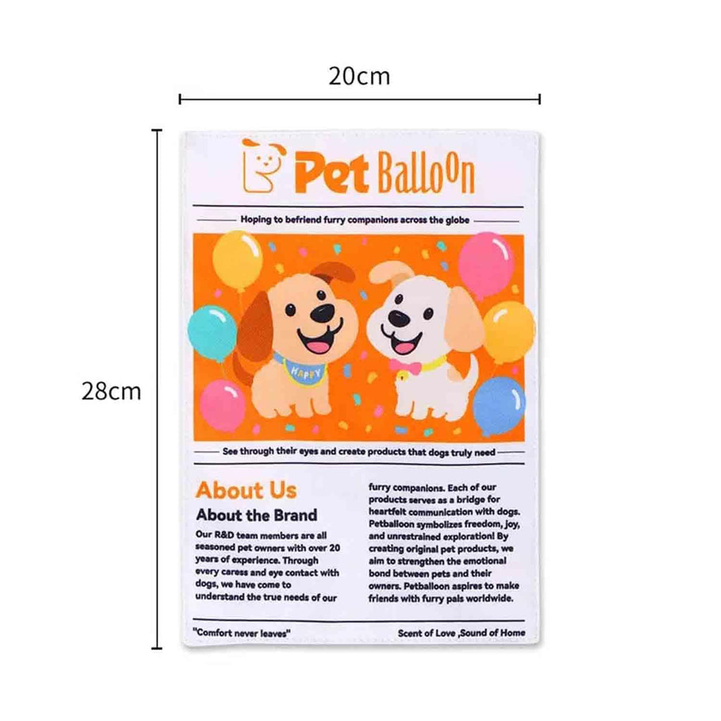 Crinkle Newspaper Dog Toy (2-Pack) for Small to Medium Dogs — Low-Noise Indoor Play