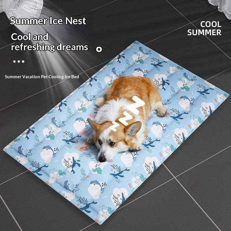 Self-Cooling Pet Mat for Dogs & Cats — Pressure-Activated Relief