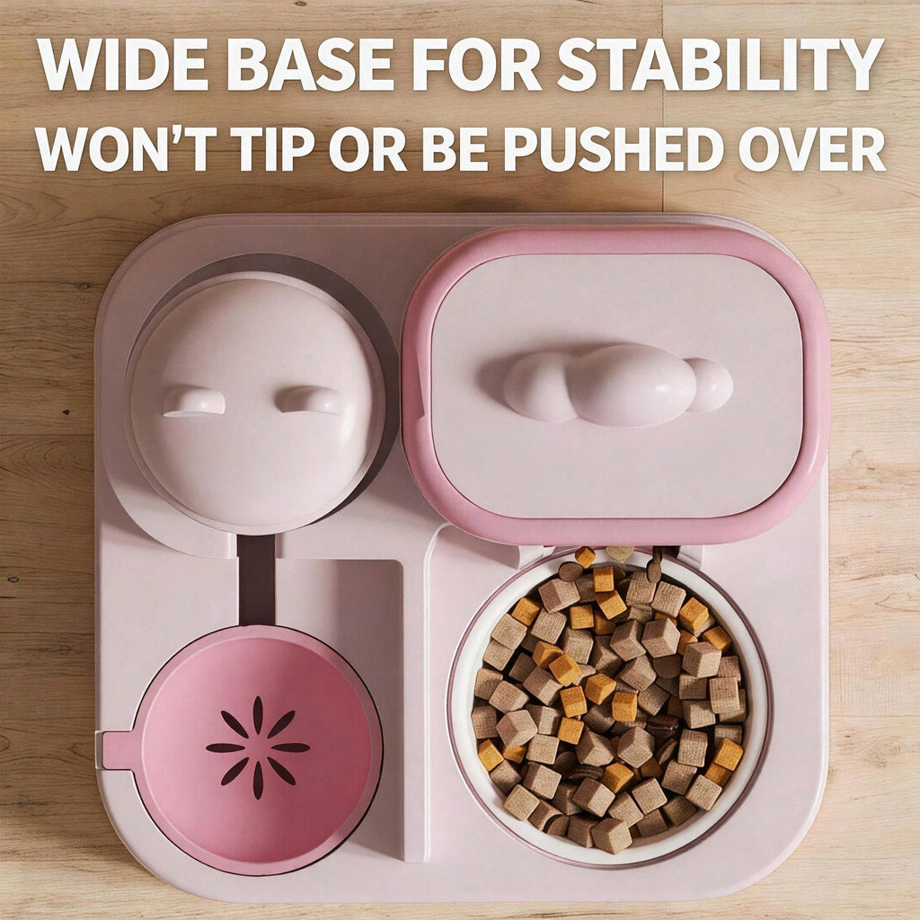 Gravity Pet Feeder & Water Dispenser for Cats and Dogs — 2-in-1