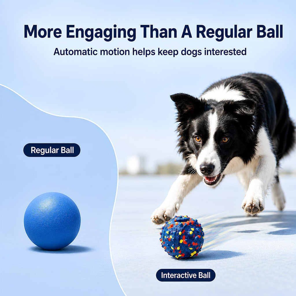 Rolling Interactive Ball for Dogs — Self-Moving, Waterproof & Rechargeable