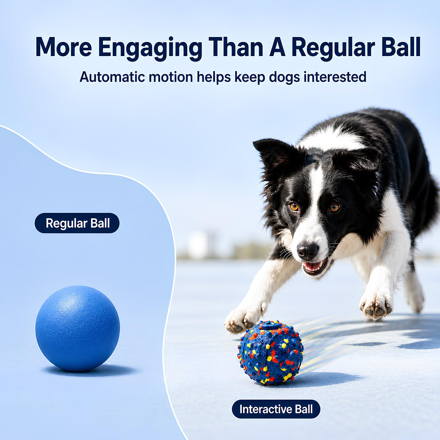 Rolling Interactive Ball for Dogs — Self-Moving, Waterproof & Rechargeable