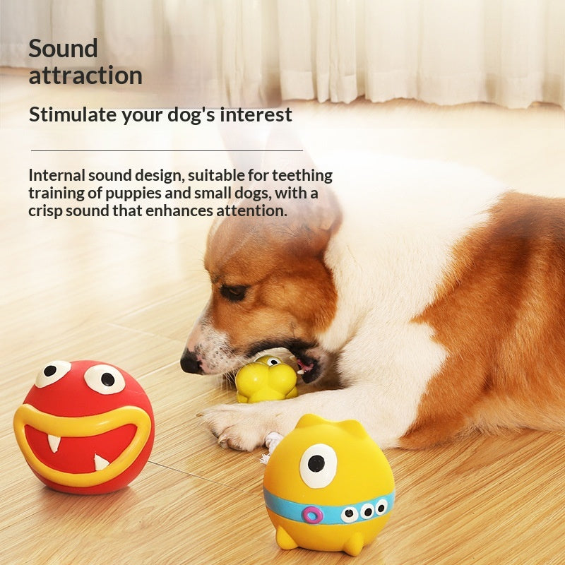 Natural Latex Squeaky Chew Toy for Small & Medium Dogs — Chew-Resistant