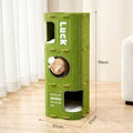 Felt Cat Tower with Hideaway Nests & Scratch Post — 2 Sizes