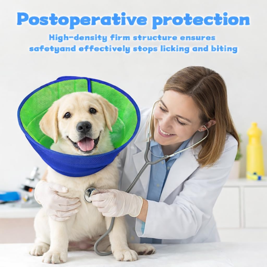 Recovery Cone Collar for Dogs & Cats — Soft, Adjustable & Washable