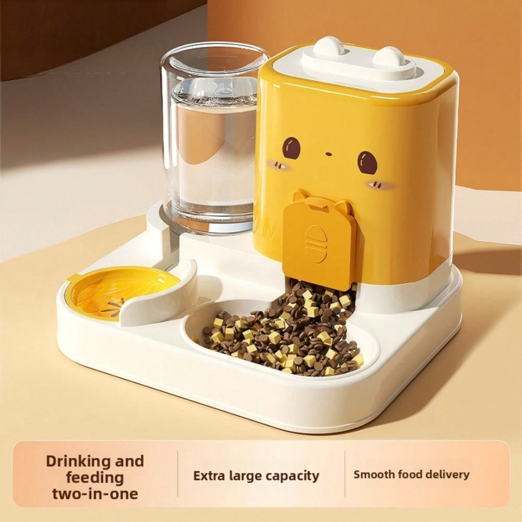 Gravity Pet Feeder & Water Dispenser for Cats and Dogs — 2-in-1