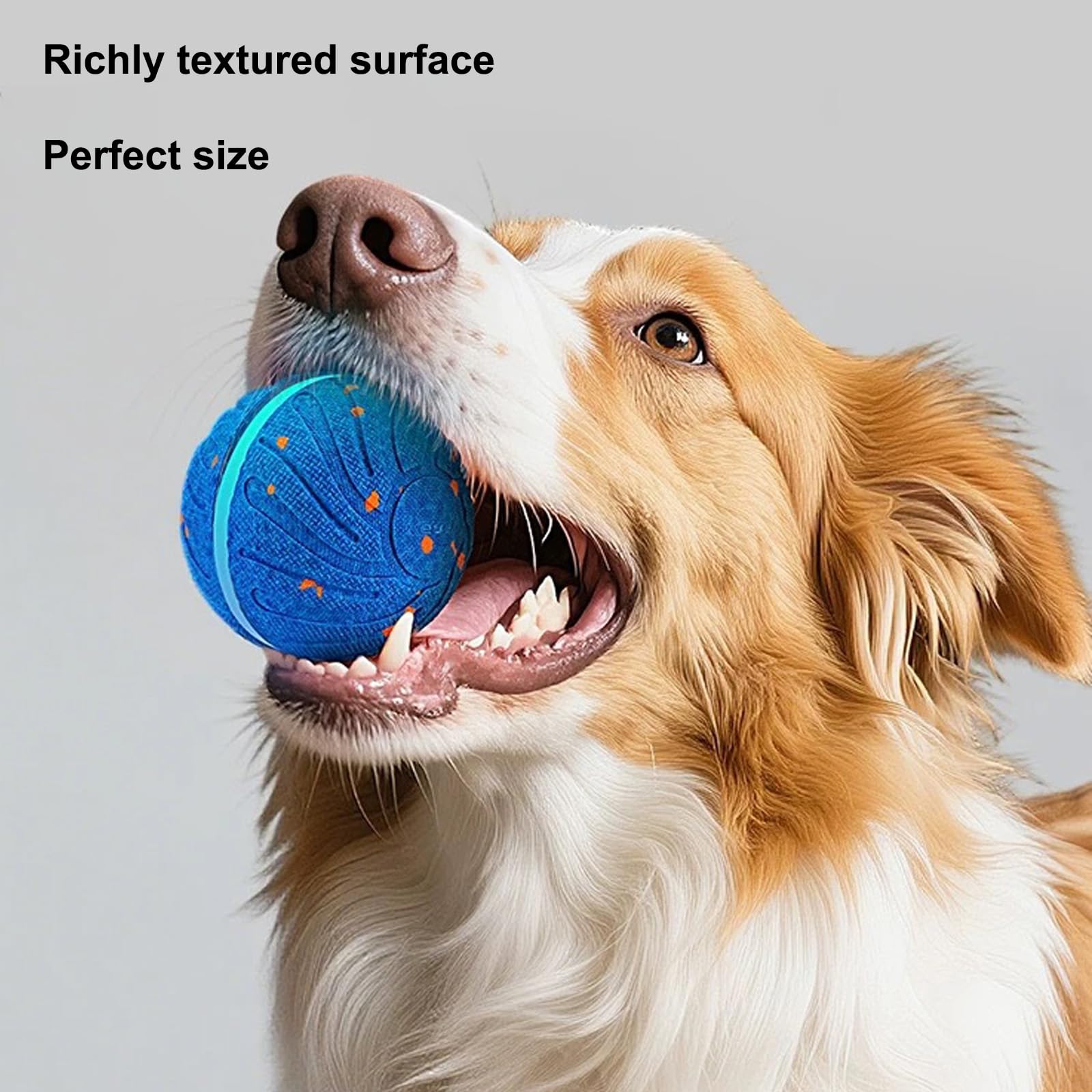 Self-Moving Dog Ball with LED Lights for Small & Medium Dogs — 3 Play Modes
