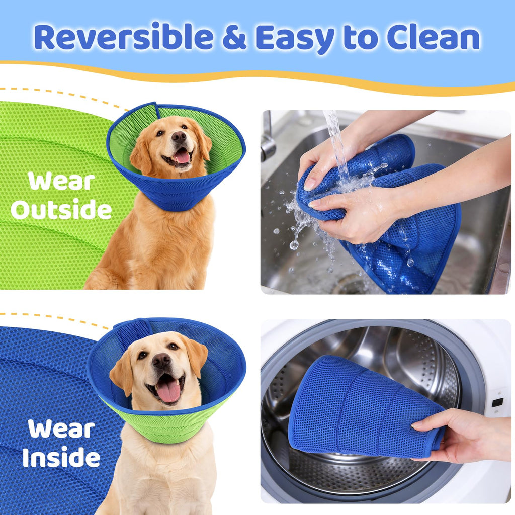 Recovery Cone Collar for Dogs & Cats — Soft, Adjustable & Washable