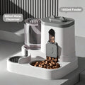 Gravity-Fed Food & Water Station for Cats and Small Dogs — 2-in-1