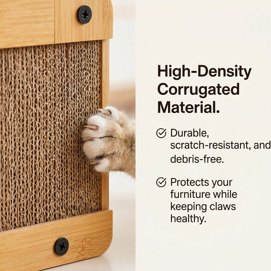 Double-Layer Cat Scratcher House with Cave Bed & Hanging Toy — 2 Styles