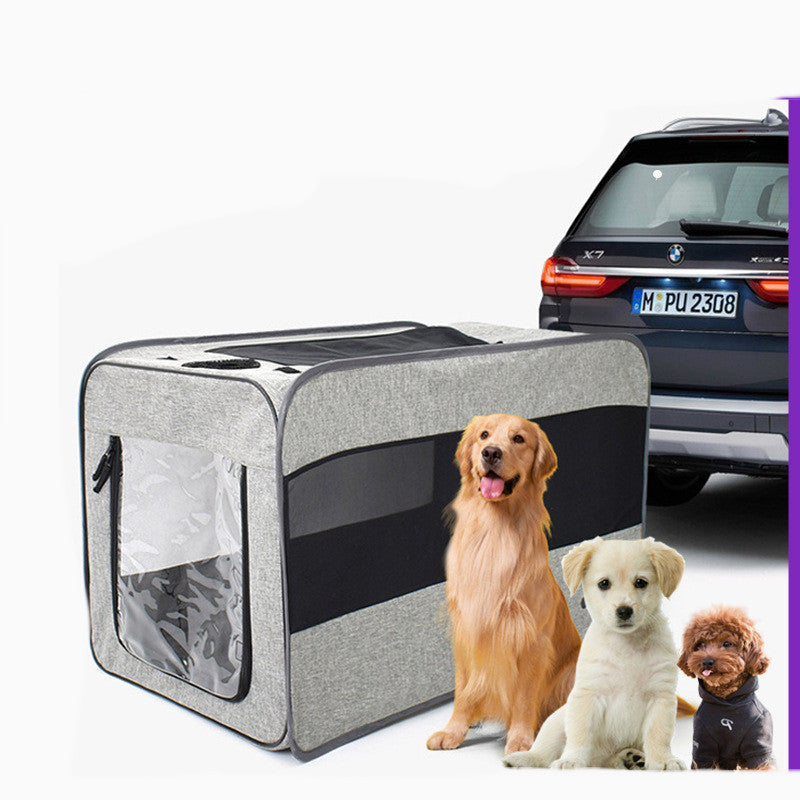Foldable Pet Travel Carrier for Cats & Dogs — Locking Zippers