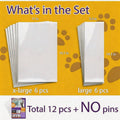 Clear Cat Scratch Deterrent Sheets for Furniture — 12-Pack, No Pins