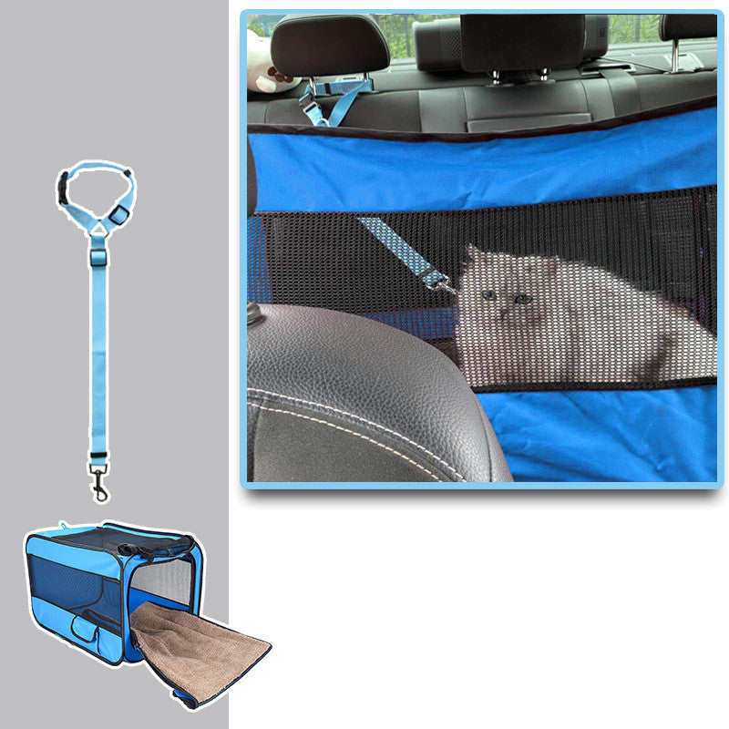 Foldable Pet Travel Carrier for Cats & Dogs — Locking Zippers