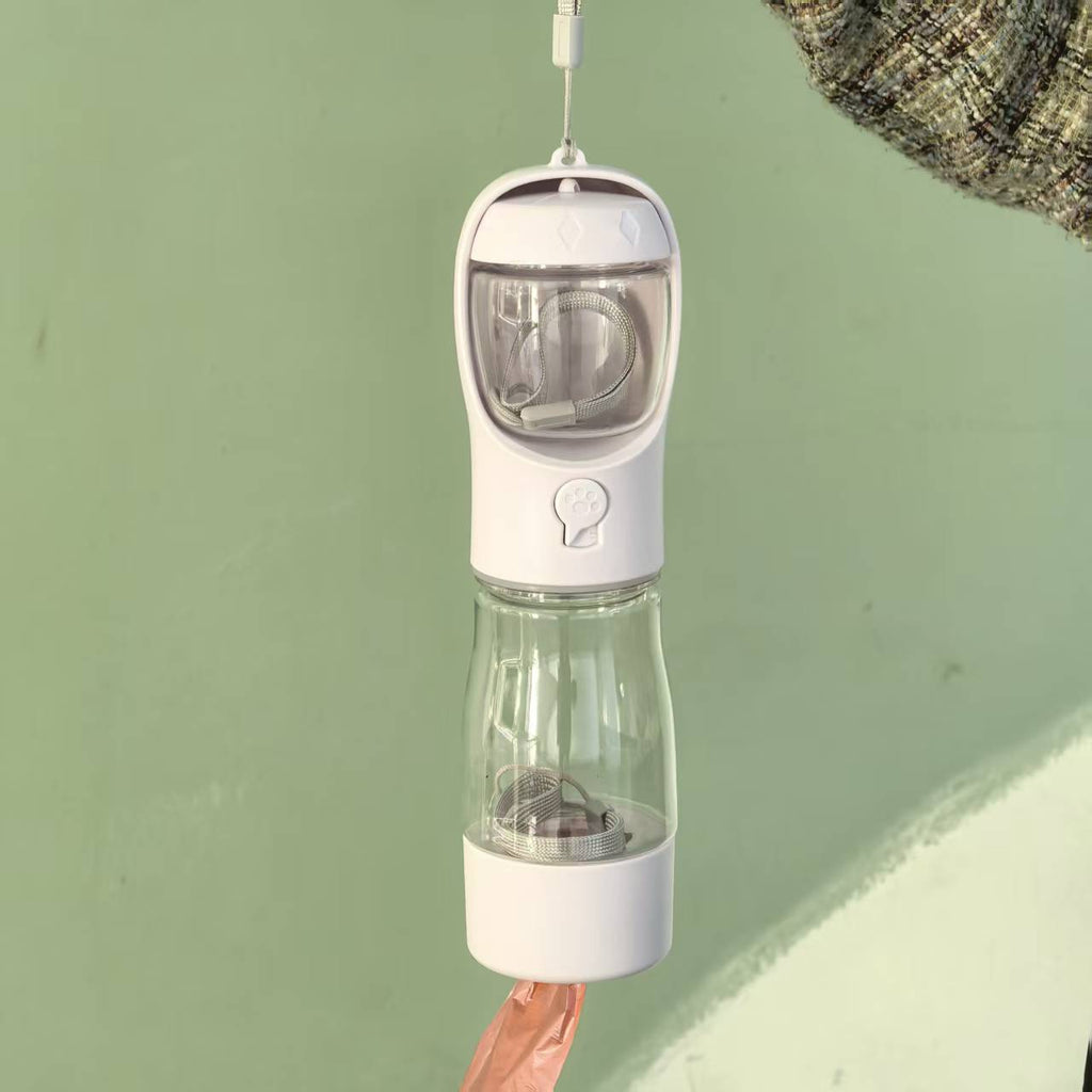 3-in-1 Walk & Feed Travel Bottle for Dogs — Water, Food & Waste Bags