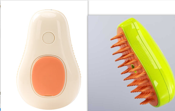 3-in-1 Steam Grooming Brush for Cats & Dogs — Self-Cleaning Spray Comb