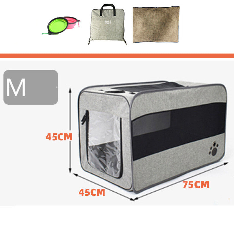 Foldable Pet Travel Carrier for Cats & Dogs — Locking Zippers
