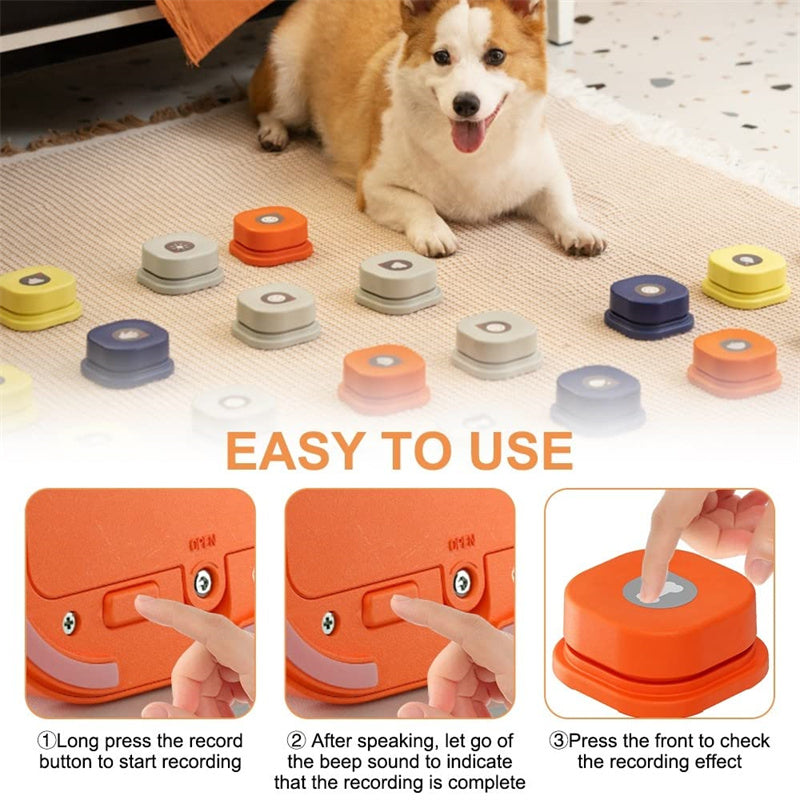 Recordable Talking Button for Dogs & Cats — Teach Your Pet to Communicate