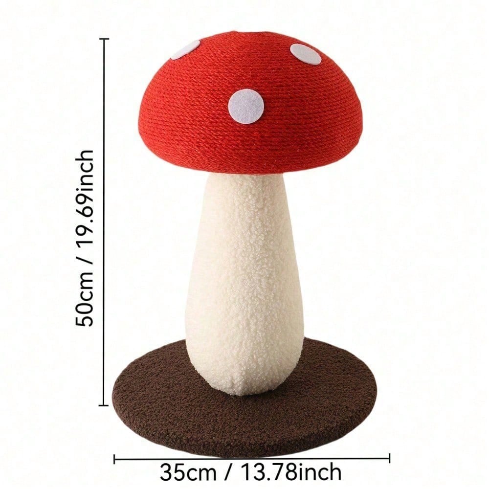 Sisal Mushroom Cat Scratching Post for Small & Medium Cats — No Assembly