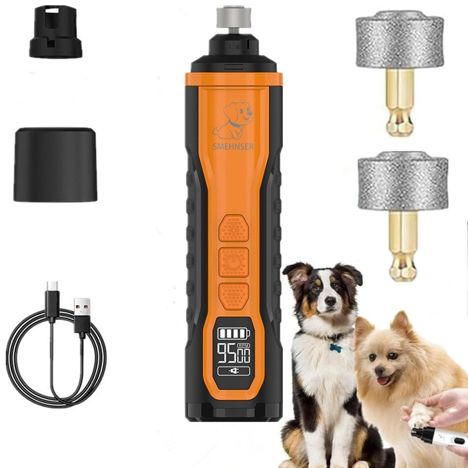 Quiet Nail Grinder for Cats & Dogs — USB Rechargeable, 2000mAh