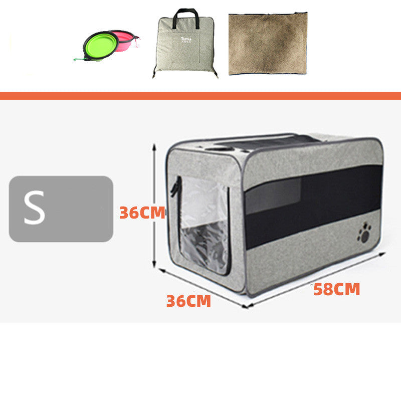 Foldable Pet Travel Carrier for Cats & Dogs — Locking Zippers