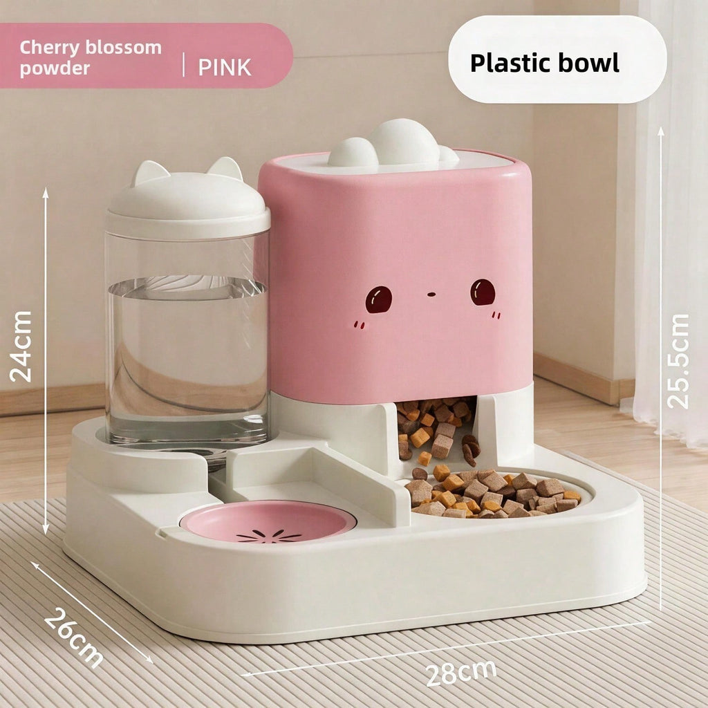 Gravity Pet Feeder & Water Dispenser for Cats and Dogs — 2-in-1