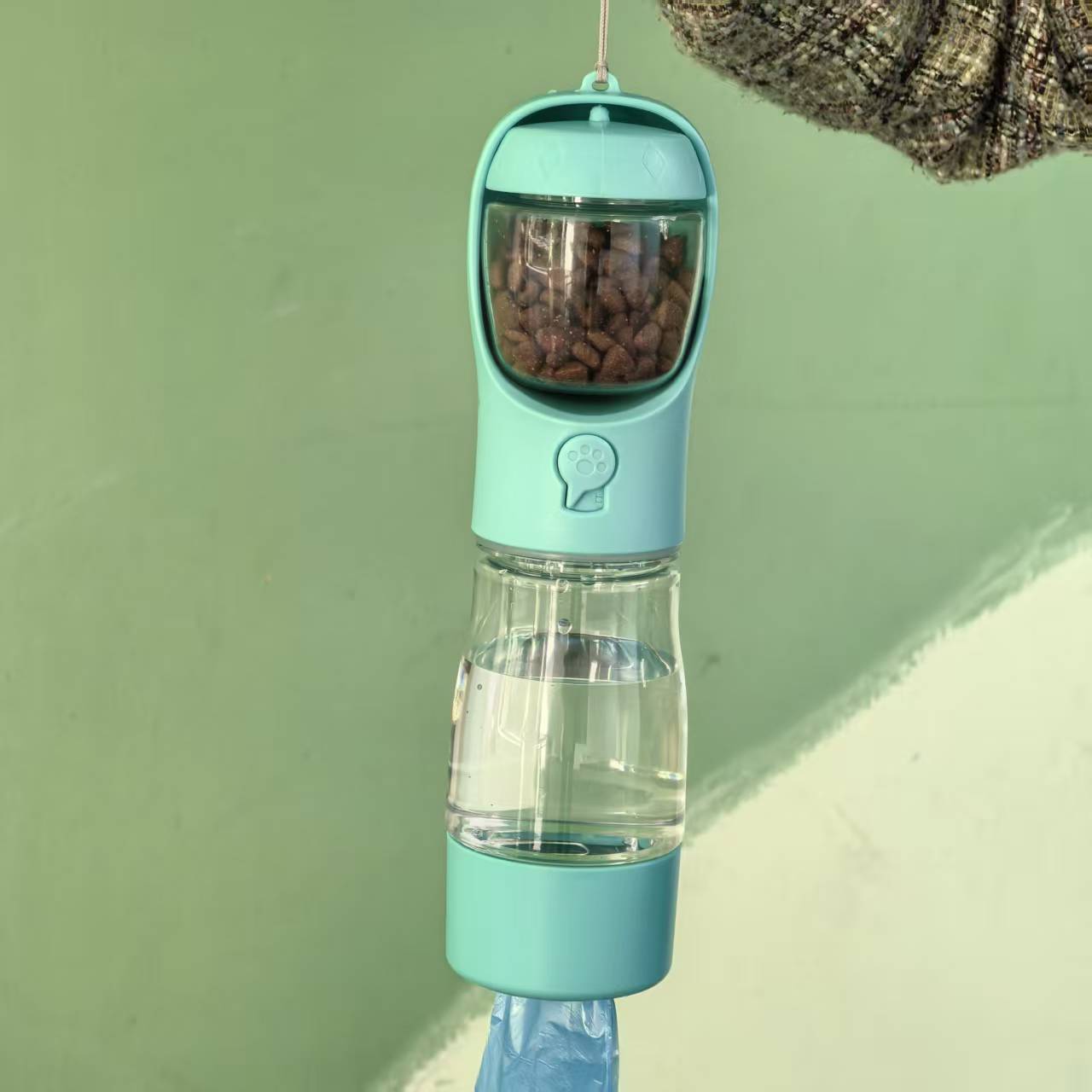3-in-1 Walk & Feed Travel Bottle for Dogs — Water, Food & Waste Bags