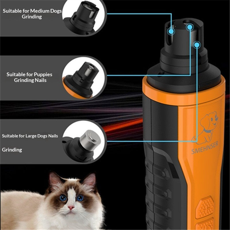 Quiet Nail Grinder for Cats & Dogs — USB Rechargeable, 2000mAh