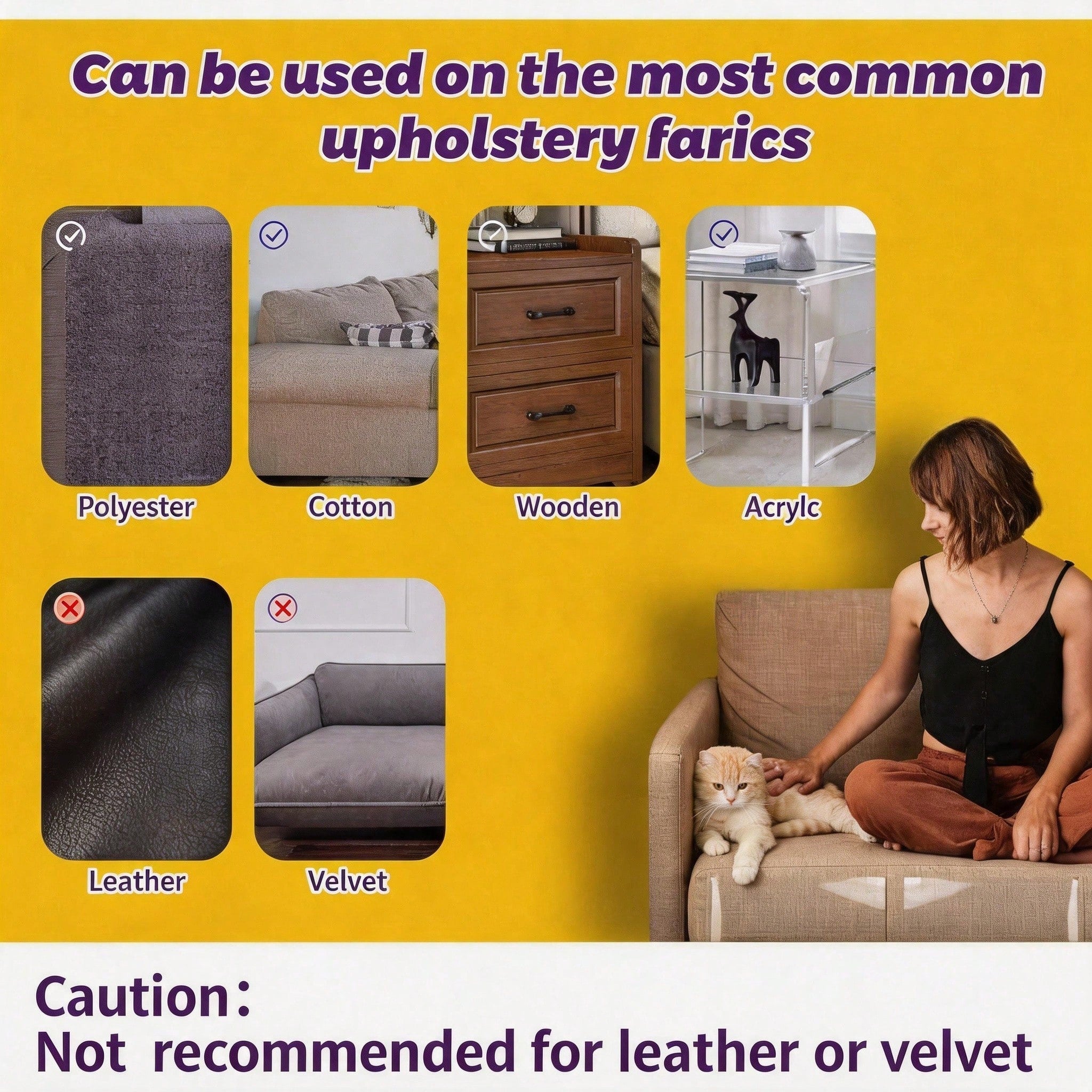 Clear Cat Scratch Deterrent Sheets for Furniture — 12-Pack, No Pins
